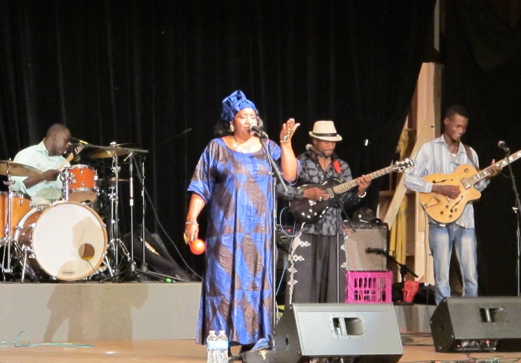 Musicians performing on stage